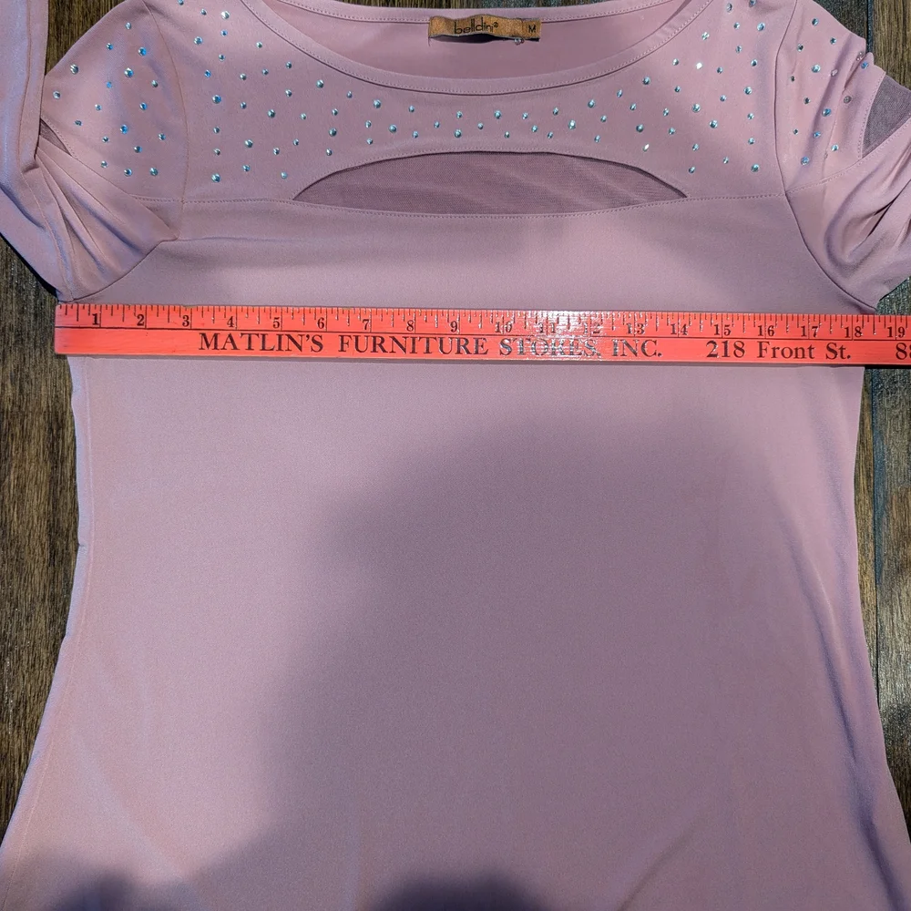 Belldini Purple‎ Tunic Asymmetrical Cutout